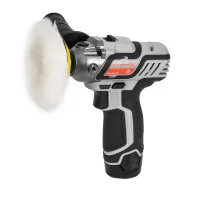 АПМ-76/12Э аккум. полировальная машина АПИ-Т (Li-ion, кейс, 2 аккум., 2.0 Ач, ЗУ, набор 7 пр.) Интерскол 806.2.2.70