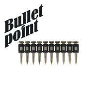 Гвозди усиленные по бетону  и металлу  CN EG bullet point 3.05х25 мм (1000 шт) Toua 30525stepEGBP