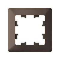 ATLASDESIGN AIR 1-постовая РАМКА, МОККО/дымчатый черный Systeme Electric ATN220601