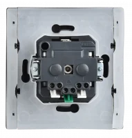 FORTE&PIANO Розетка 1-местная с заземлением с защитными шторками и крышкой безвинтовое крепление 16А IP44 FP119 черный IEK FP-R16-16-1-44-K02