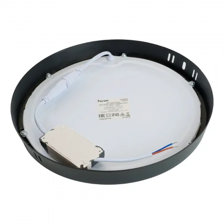 Светильник светодиодный ДПО-18w 4000K 1260Лм черный FERON AL504 51073