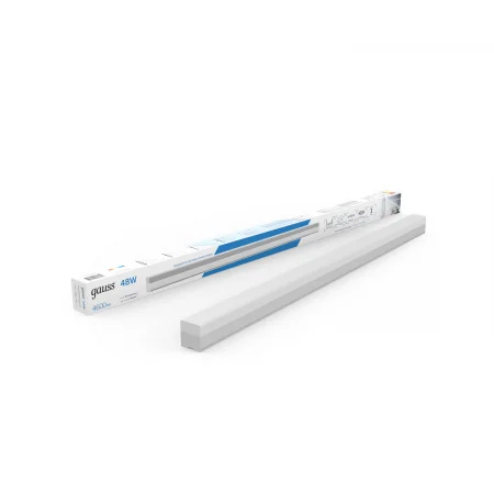Светильник светодиодный линейный ДПО 48 Вт 4600 лм 6500К AC 220В Белый IP40 1180х70х55мм сквозная проводка соеденяется в линию крепления в комплекте Shop Lighting Gauss GAUSS 883525348