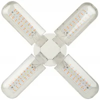 Фитолампа для растений светодиодная FITO-36W-RB-E27-FOLD 4-х лепестковая красно-синего спектра 36 Вт Е27 ЭРА Б0053289