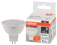 Лампа светодиодная LED 6 Вт GU5.3 6500К 480Лм спот 220 В (замена 50Вт) OSRAM LEDVANCE 4058075582668