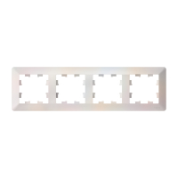 ATLASDESIGN AIR 4-постовая РАМКА, ЖЕМЧУГ/дымчатый белый Systeme Electric ATN220404