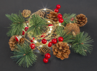 Гирлянда новогодняя светодиодная NGF-D024-01 шишки 2АА Navigator Group 93674 28266