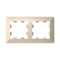 ATLASDESIGN AIR 2-постовая РАМКА, БЕЖЕВЫЙ/дымчатый белый Systeme Electric ATN220202