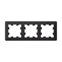 ATLASDESIGN AIR 3-постовая РАМКА, КАРБОН/дымчатый черный Systeme Electric ATN221003