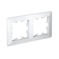 ATLASDESIGN AIR 2-постовая РАМКА, БЕЛЫЙ/дымчатый белый Systeme Electric ATN220102