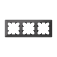 ATLASDESIGN AIR 3-постовая РАМКА, БАЗАЛЬТ/дымчатый черный Systeme Electric ATN221403