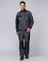 Костюм Милан (ткань Карелия,260) брюки, серый черный, 56-58 182-188