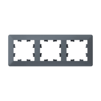 ATLASDESIGN AIR 3-постовая РАМКА, ГРИФЕЛЬ/дымчатый черный Systeme Electric ATN220703