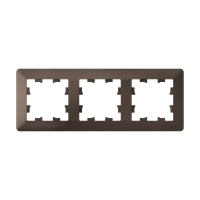 ATLASDESIGN AIR 3-постовая РАМКА, МОККО/дымчатый черный Systeme Electric ATN220603