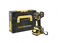 Гайковерт ударный бесщеточный 18В 1BatterySystem 420Нм 1/2' 1х4Ач кейс Hanskonner HCD20420BLC