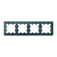 ATLASDESIGN AIR 4-постовая РАМКА, ИЗУМРУД/дымчатый черный Systeme Electric ATN220804