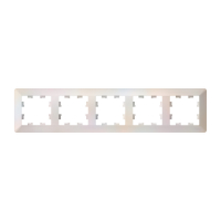 ATLASDESIGN AIR 5-постовая РАМКА, ЖЕМЧУГ/дымчатый белый Systeme Electric ATN220405