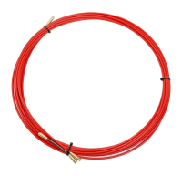 Протяжка кабельная (мини УЗК в бухте), стеклопруток, d=3.5 мм, 7 м красная, REXANT
