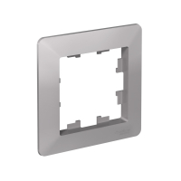 ATLASDESIGN AIR 1-постовая РАМКА, АЛЮМИНИЙ/дымчатый черный Systeme Electric ATN220301