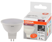 Лампа светодиодная LED 7 Вт GU5.3 6500К 560Лм спот 220 В (замена 60Вт) OSRAM LEDVANCE 4058075582842