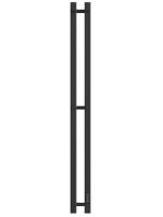 Полотенцесушитель электрический из квадратного профиля с диммером X-2 plaza neo 140/8 цвет чёрный матовый