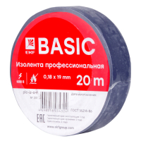 Изолента класс А (профессиональная) 0.18х19мм 20м синяя Simple EKF plc-iz-a-s