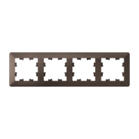 ATLASDESIGN AIR 4-постовая РАМКА, МОККО/дымчатый черный Systeme Electric ATN220604