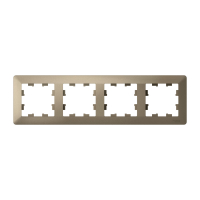 ATLASDESIGN AIR 4-постовая РАМКА, ШАМПАНЬ/дымчатый черный Systeme Electric ATN220504