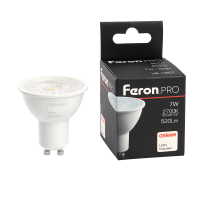 Лампа светодиодная LED 7вт 230в GU10 теплый с линзой 110 гр. Feron.PRO FERON LB-1607 38182