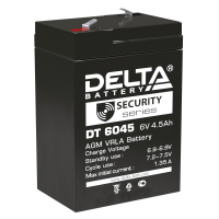 Аккумулятор DT 6В 4.5Ач DELTA DT 6045