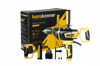 Дрель-миксер 1400Вт 0-800об/мин патрон 16мм металический редуктор 4м кабель Hanskonner HDM2014E