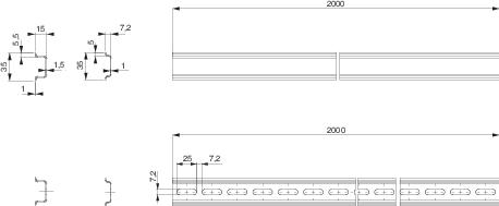 DIN-РЕЙКА СИММЕТРИЧНАЯ 1000ММ Schneider Electric NSYSDR100A
