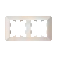 ATLASDESIGN AIR 2-постовая РАМКА, ЖЕМЧУГ/дымчатый белый Systeme Electric ATN220402