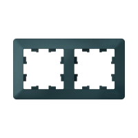 ATLASDESIGN AIR 2-постовая РАМКА, ИЗУМРУД/дымчатый черный Systeme Electric ATN220802