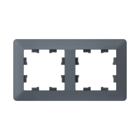 ATLASDESIGN AIR 2-постовая РАМКА, ГРИФЕЛЬ/дымчатый черный Systeme Electric ATN220702