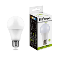 Лампа светодиодная LED 7вт Е27 белая FERON LB-91 25445