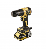 Дрель-шуруповерт аккумуляторная бесщеточная ударная PLATINUM в кейсе 18 В 65Нм патрон 13мм 2х2Ач Hanskonner HCD2065BLIC