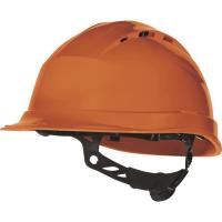 Каска защитная QUARTZ UP IV оранжевого цвета с храповым механизмом с вентиляцией