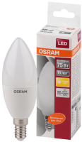 Лампа светодиодная LED 8Вт E14 CLB75 тепло-бел, матов.свеча OSRAM LEDVANCE 4058075210684