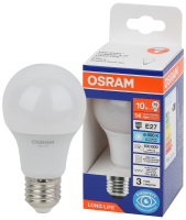 Лампа светодиодная LED 10Вт Е27 6500К 806Лм груша 220В (замена 75Вт) OSRAM LEDVANCE 4099854186035