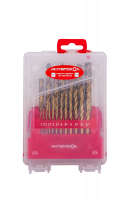 Набор сверел по металлу из быстрорежущей стали HSS-TiN 19 шт Интерскол 18301.019