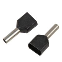 Наконечник-гильза двойная с изолир.фланцем 1.5 кв.мм черный (НШВИ2) DKC IFD2-1.5-8BK