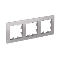 ATLASDESIGN AIR 3-постовая РАМКА, АЛЮМИНИЙ/дымчатый черный Systeme Electric ATN220303