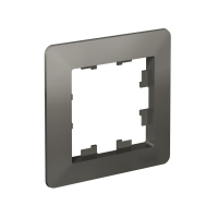 ATLASDESIGN AIR 1-постовая РАМКА, СТАЛЬ/дымчатый черный Systeme Electric ATN220901