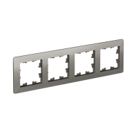 ATLASDESIGN AIR 4-постовая РАМКА, СТАЛЬ/дымчатый черный Systeme Electric ATN220904