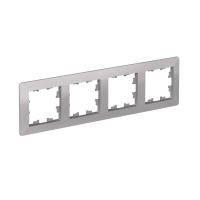 ATLASDESIGN AIR 4-постовая РАМКА, АЛЮМИНИЙ/дымчатый черный Systeme Electric ATN220304