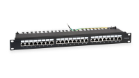 Патч-панель 19''(1U) 24 порта RJ-45 полностью экранированная категория 5e Dual IDC цвет черный WRline'' WRLine WR-PL-24-C5E-SH-D 505210