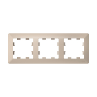 ATLASDESIGN AIR 3-постовая РАМКА, ПЕСОЧНЫЙ/дымчатый белый Systeme Electric ATN221203