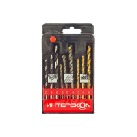 Набор сверл по металлу, бетону, дереву 5.6.8 (9шт) Интерскол 2039300200000