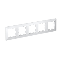 ATLASDESIGN AIR 5-постовая РАМКА, БЕЛЫЙ/дымчатый белый Systeme Electric ATN220105