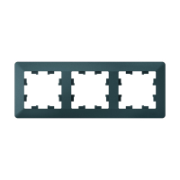 ATLASDESIGN AIR 3-постовая РАМКА, ИЗУМРУД/дымчатый черный Systeme Electric ATN220803